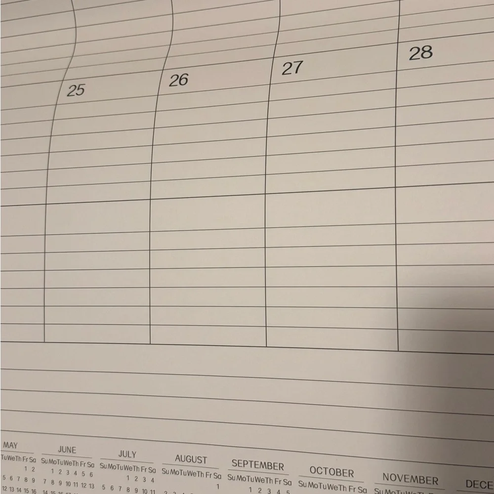 Extra large wall calendar